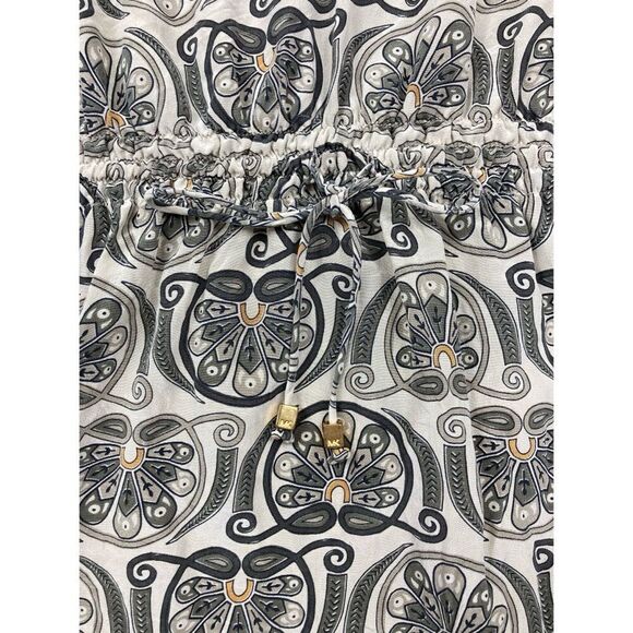 Michael Michael kors silk abstract geometric paisley like print tie waist tunic - Picture 3 of 5